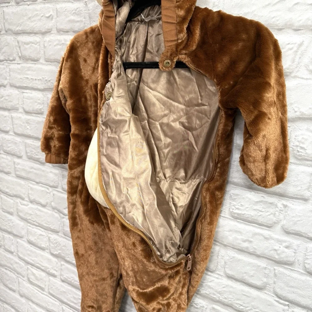 Kids Monkey Halloween Costume 3T / 4T Halloween Fleece Bodysuit Warm Ships Fast!